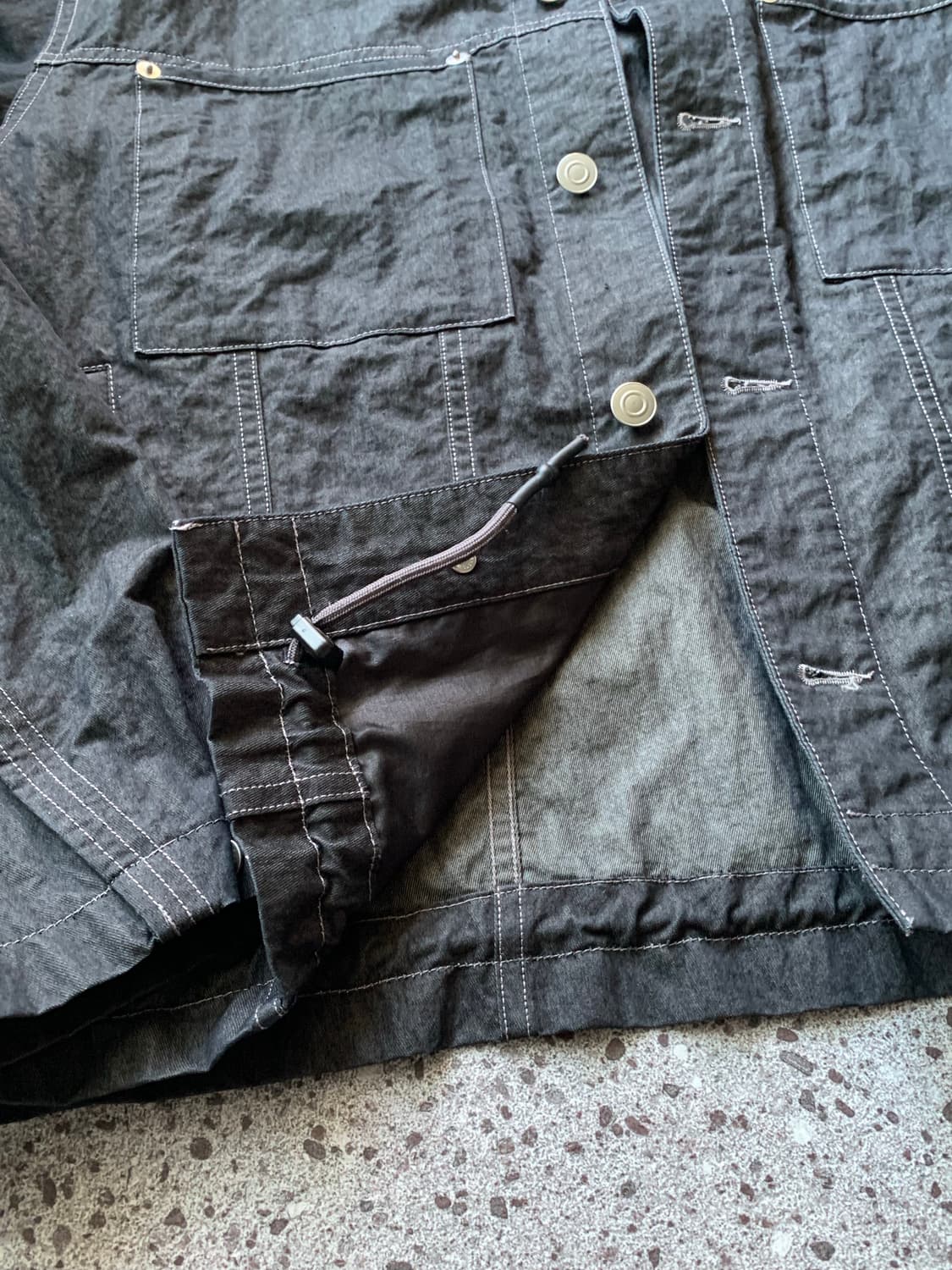 22ss 언어펙티드 트러커 자켓 블랙 M 상품이미지4