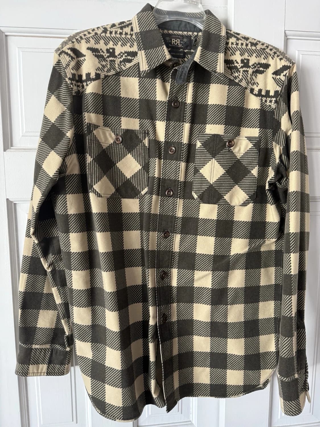 RRL 더블알엘 나바호 자수 버팔로 체크 셔츠 상품이미지1