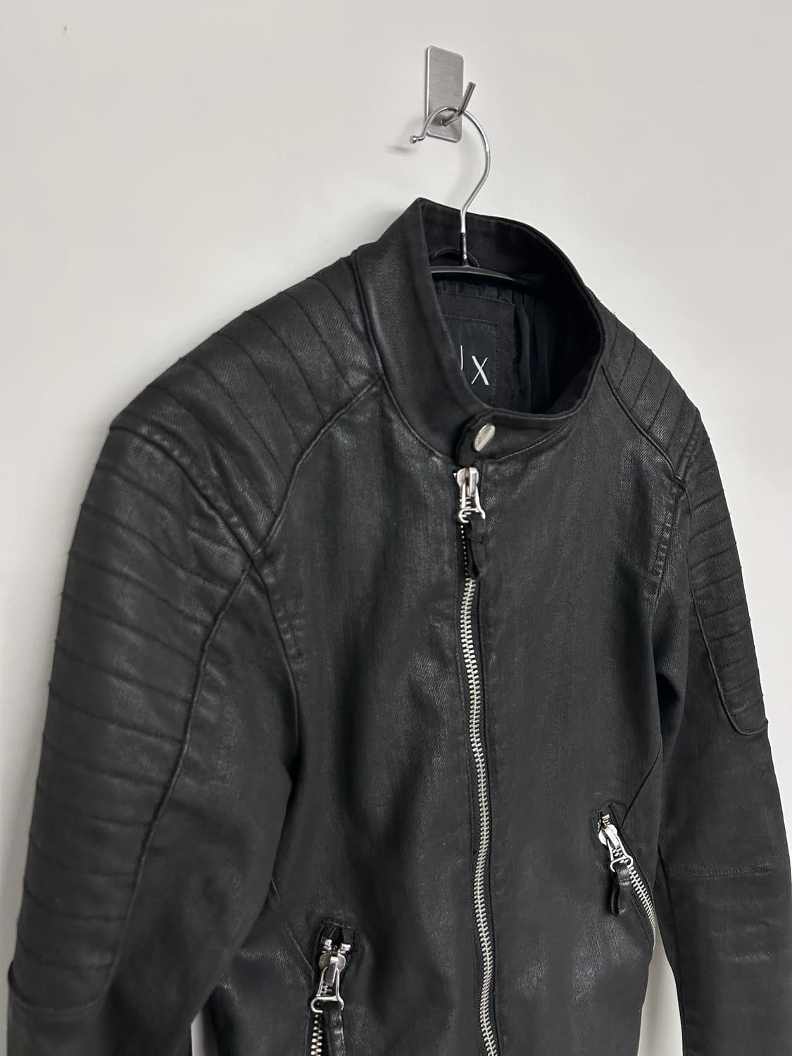 아르마니 코팅 코튼 바이커 자켓 상품이미지6