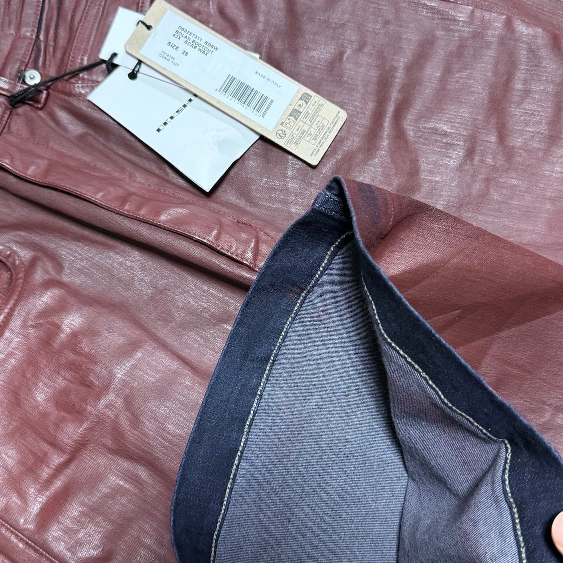 (새상품, 28) 릭오웬스 볼란부츠컷 sdsw 왁스 데님 상품이미지4