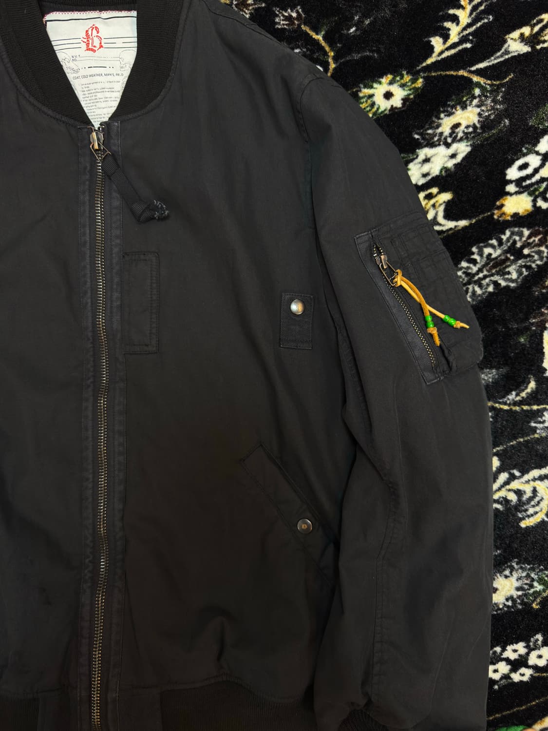 [L] 블랙아웃 ma-1 초판 블랙 상품이미지2