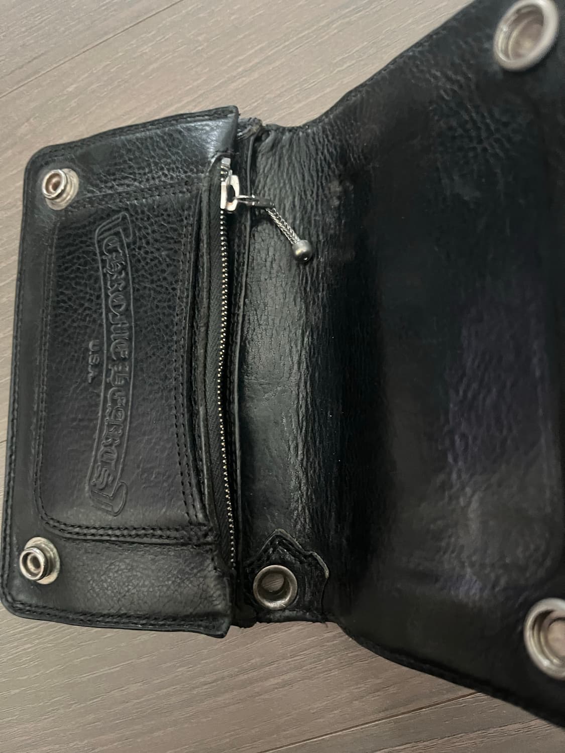 크롬하츠 크로스버튼 크로스패치 레더지갑  상품이미지4