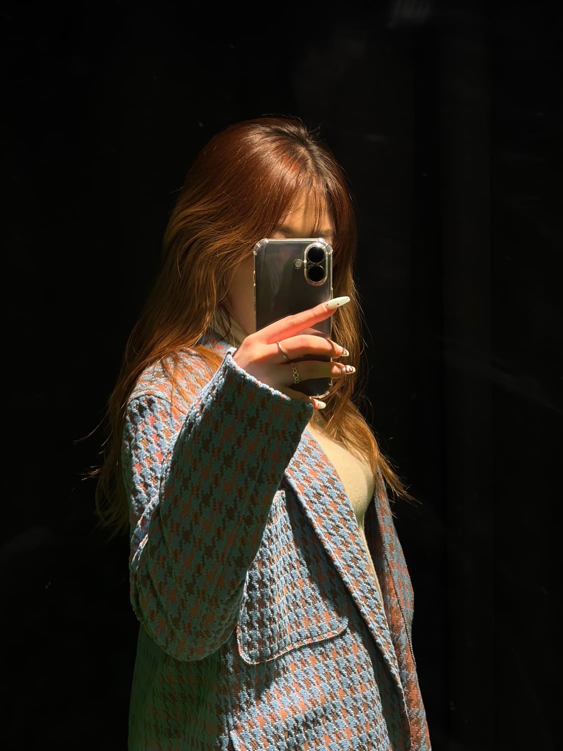 랑방 하운드투스 체크 롱코트 상품이미지6