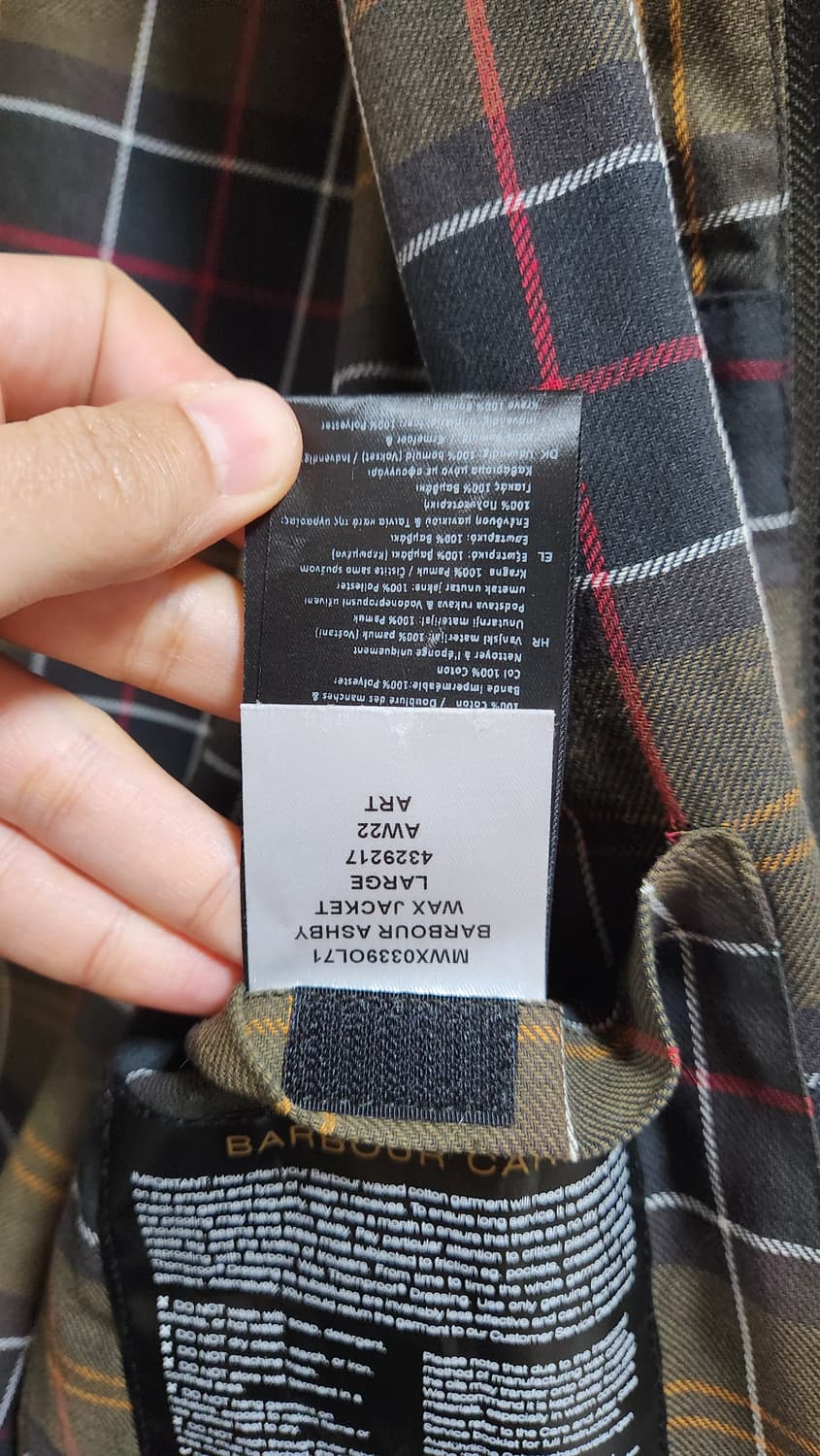 바버(Barbour) 애쉬비 올리브(L, 105) 상품이미지7