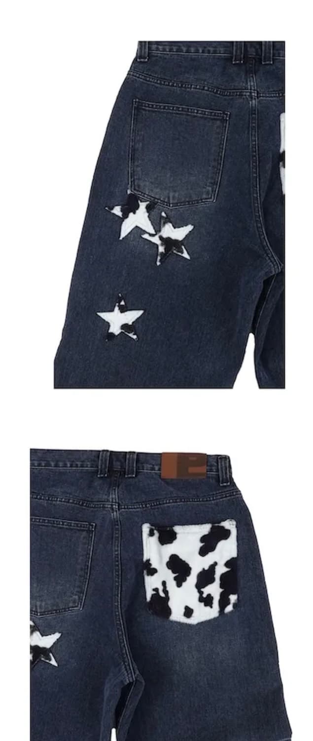 이알티알 cow star denim pants blue_다크블루 상품이미지5