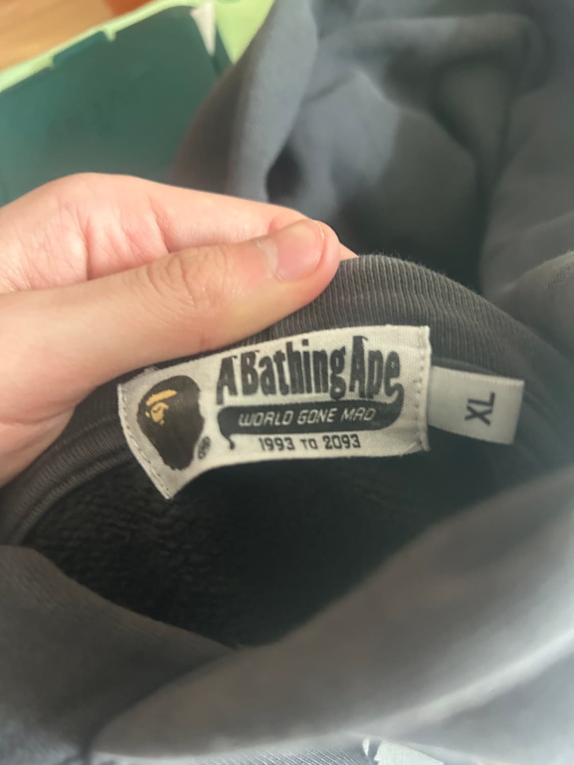 베이프 클래식 후드티 그레이 판매합니다 상품이미지3