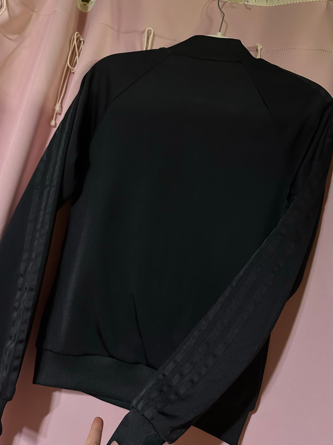 아디다스져지 아디다스 올블랙 트랙탑 아디다스 슈퍼걸 집업 블랙 불꽃져지 상품이미지3