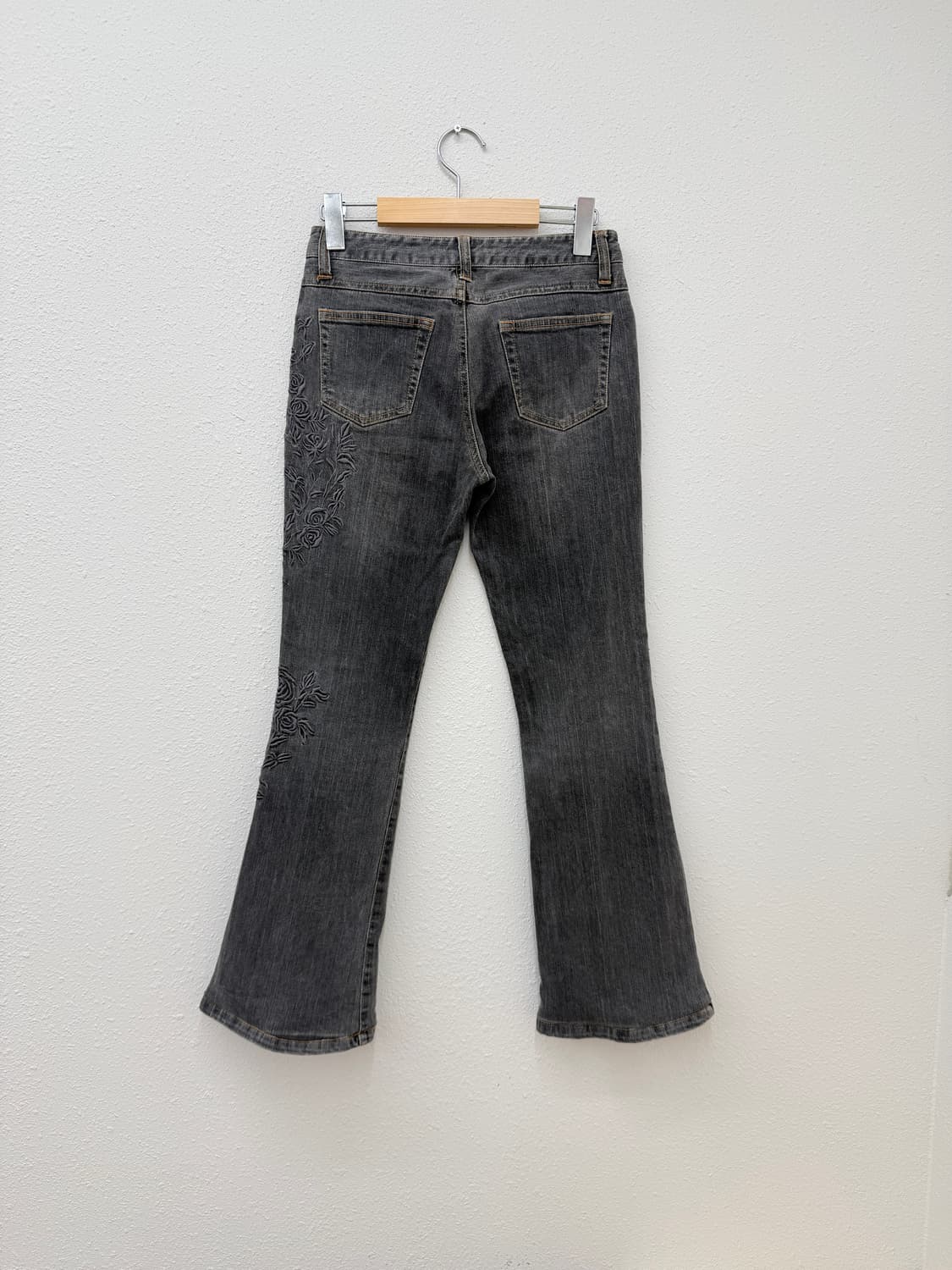 빈티지 그레이 로즈 부츠컷 팬츠 상품이미지4