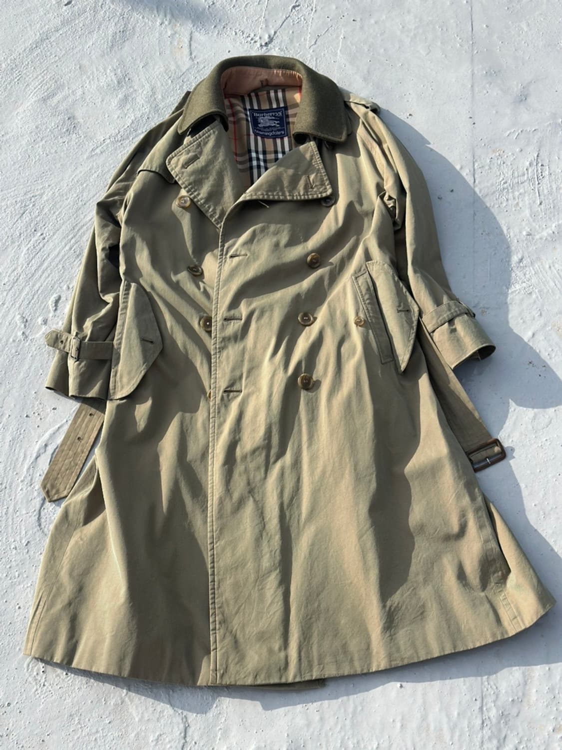 80s 올드 버버리 원패널슬리브 트렌치코트 상품이미지2