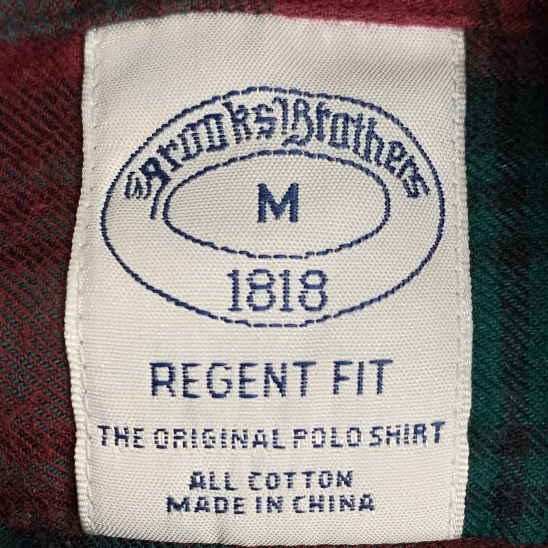 [M] 브룩스 브라더스 타탄체크 코튼셔츠 리젠트핏 상품이미지4