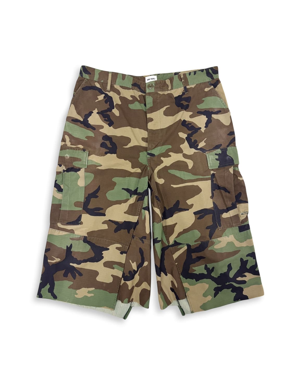 Woodland camo 와이드핏 버뮤다 (립스탑) 상품이미지1
