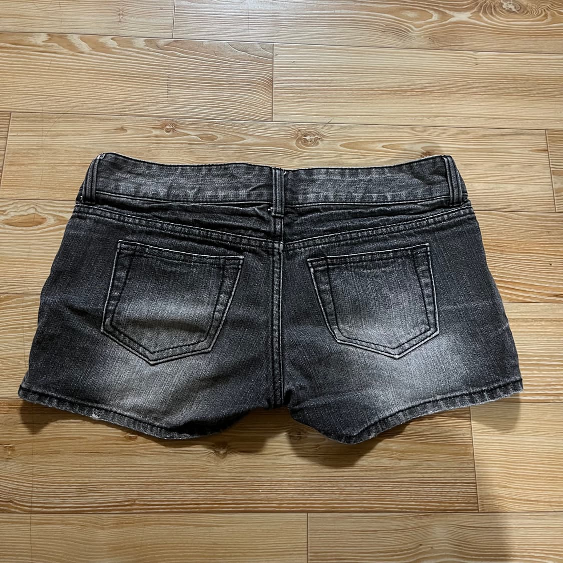 빈티지 y2k 흑청 숏팬츠 상품이미지2