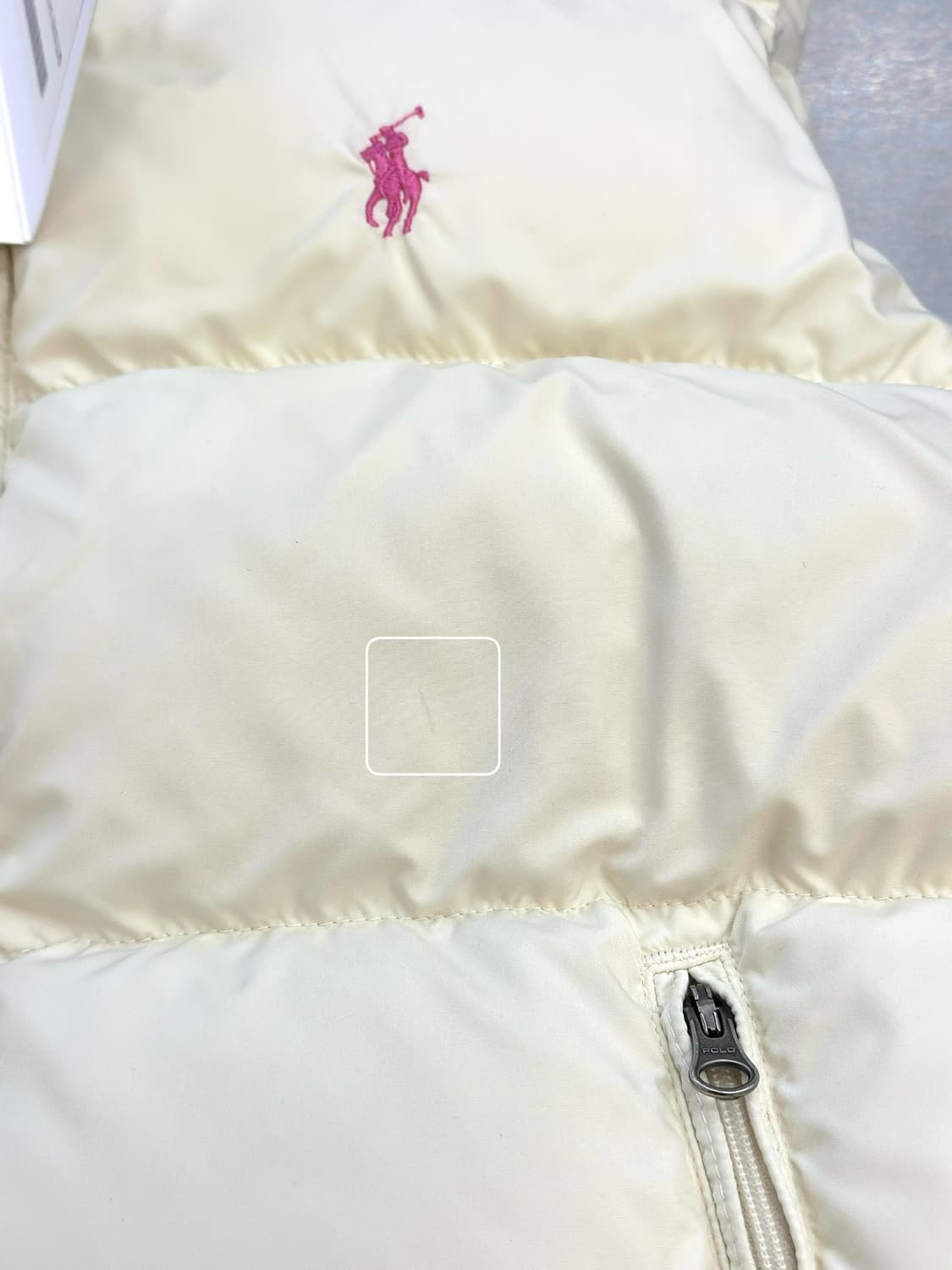 랄프로렌 아이보리 핑크포니 다운 패딩 베스트   상품이미지10