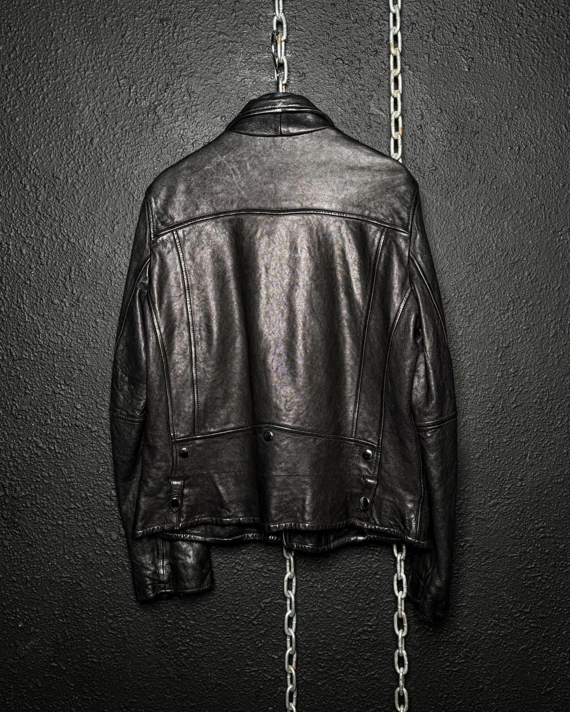 Black Leather Rider Jacket 상품이미지4