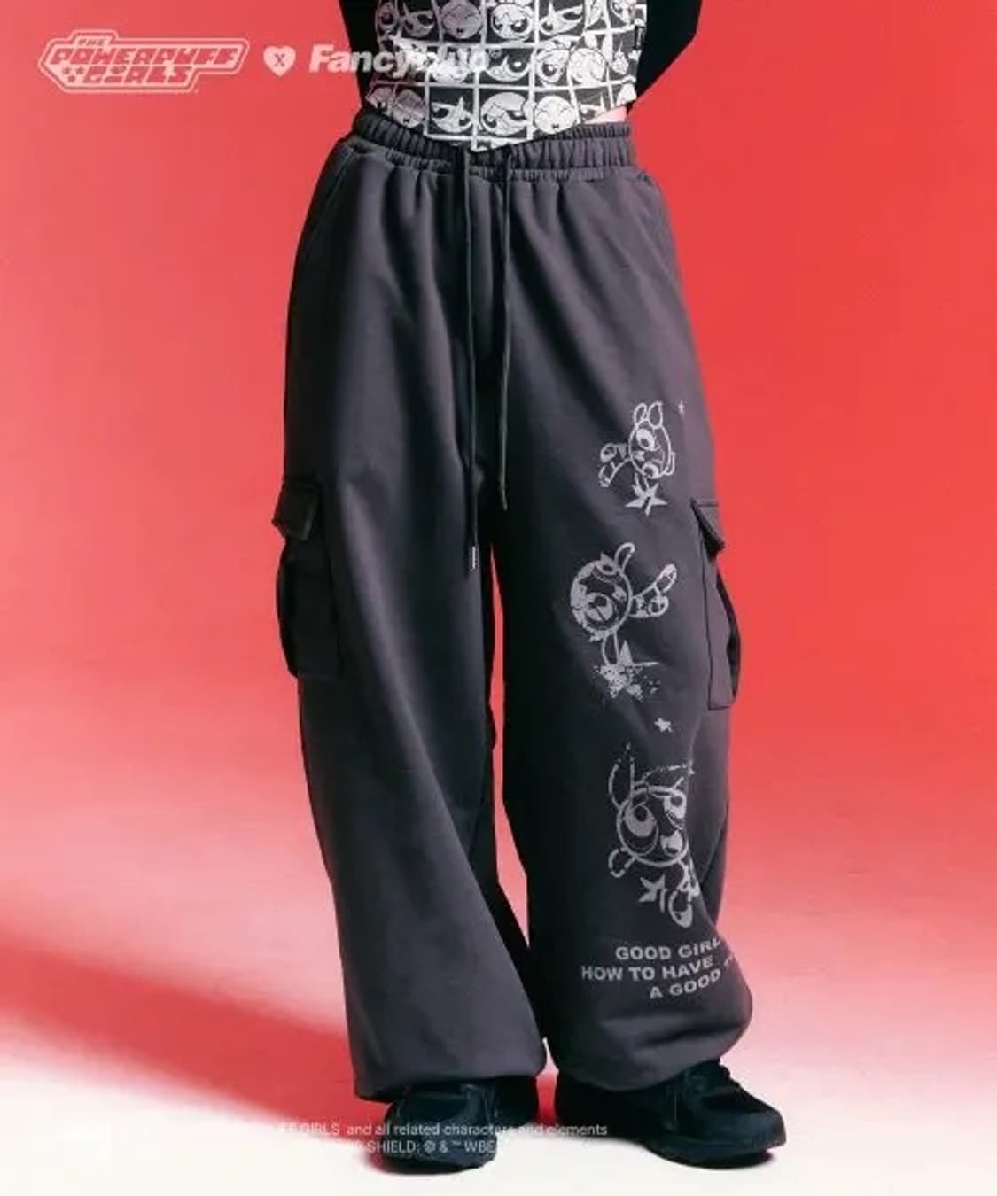 네스티팬시클럽[PPG X FANCY] 스페이스 스트링 카고팬츠 상품이미지1