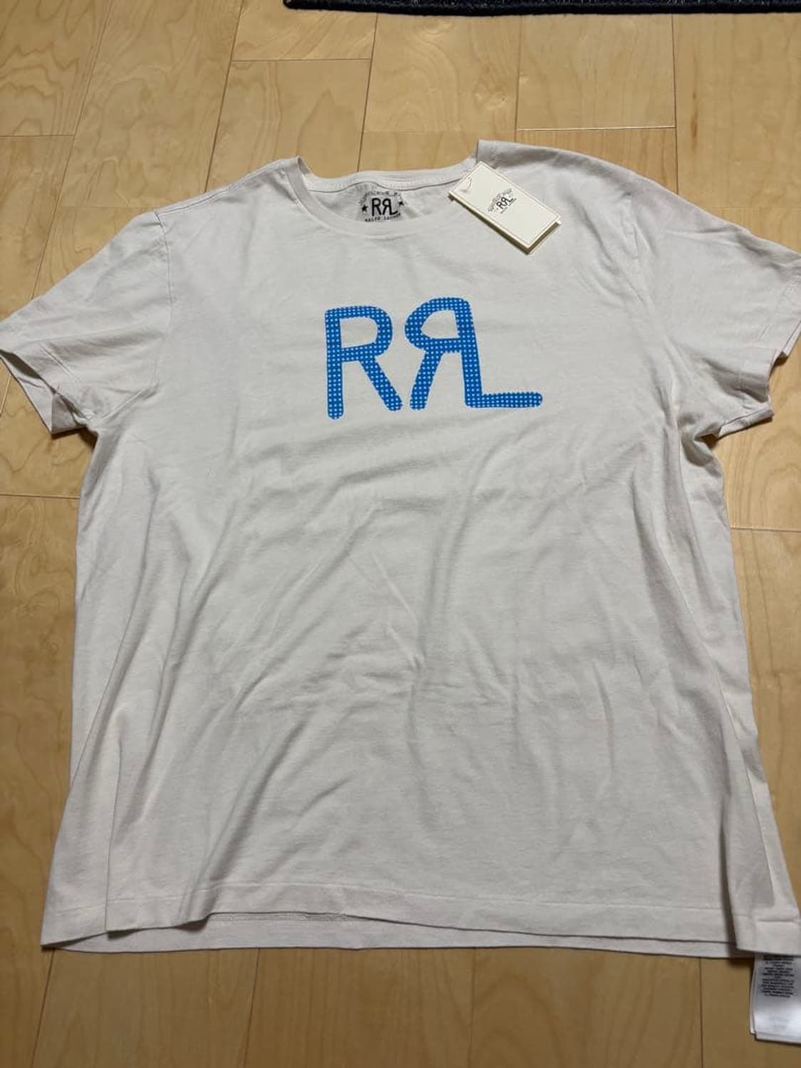 RRL 더블알엘 포 론한만 로고 반팔 티셔츠 화이트 상품이미지1