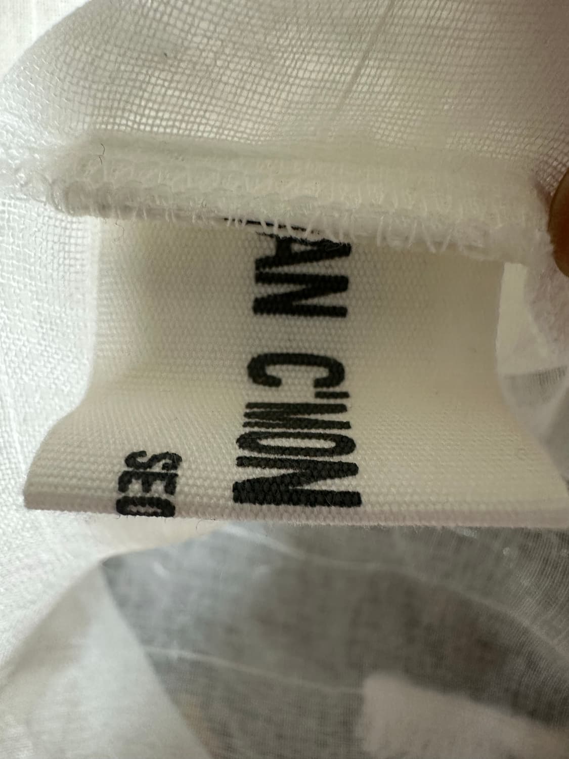 배색 카라 블라우스 펀칭 화이트 상품이미지8