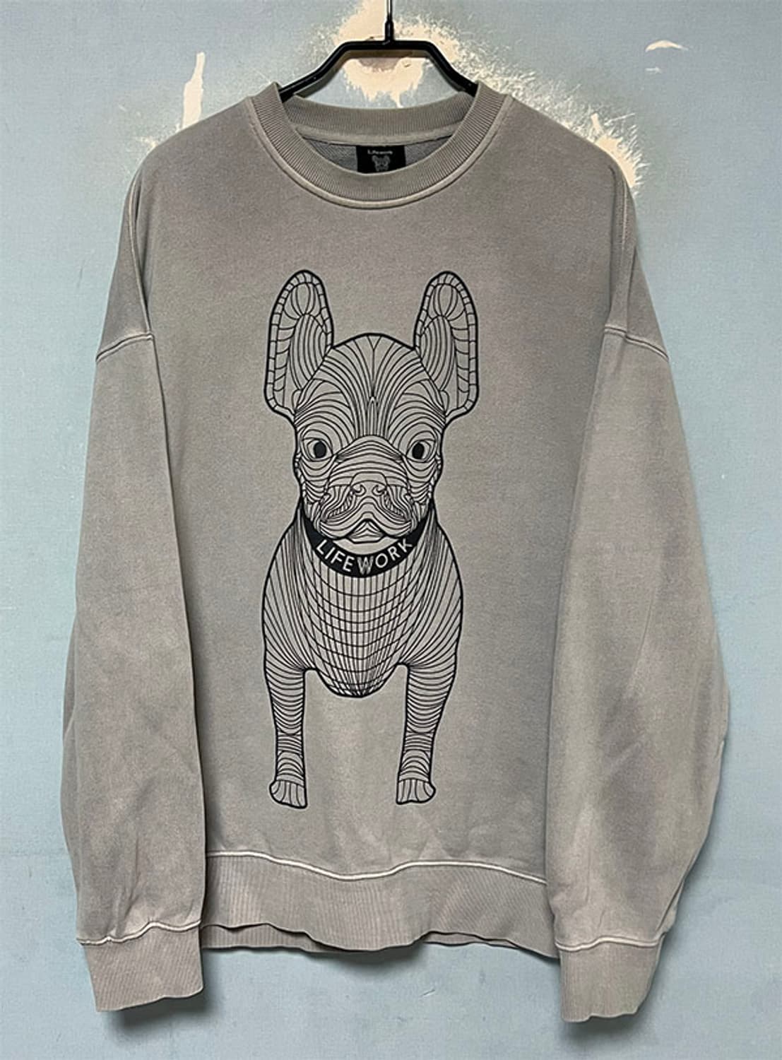 라이프워크 빅라독 남자 맨투맨 피그먼트 오버핏 L 100 상품이미지1