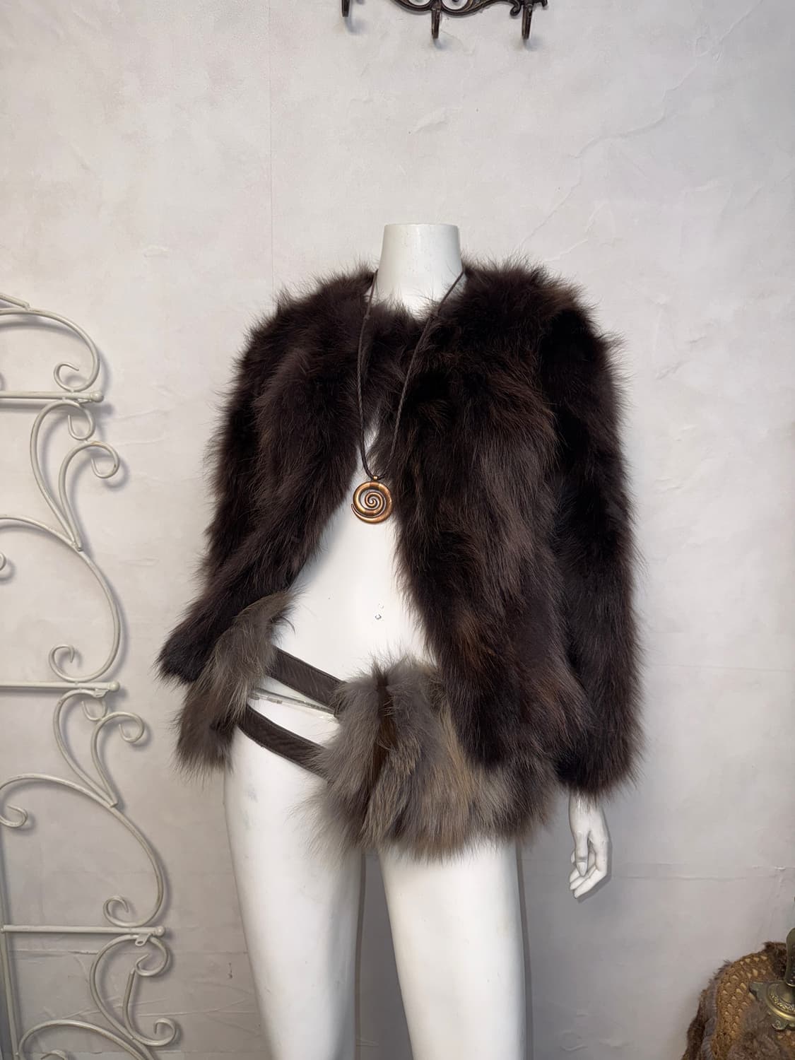 Jindo Klever dark brown raccoon fur jk 상품이미지5