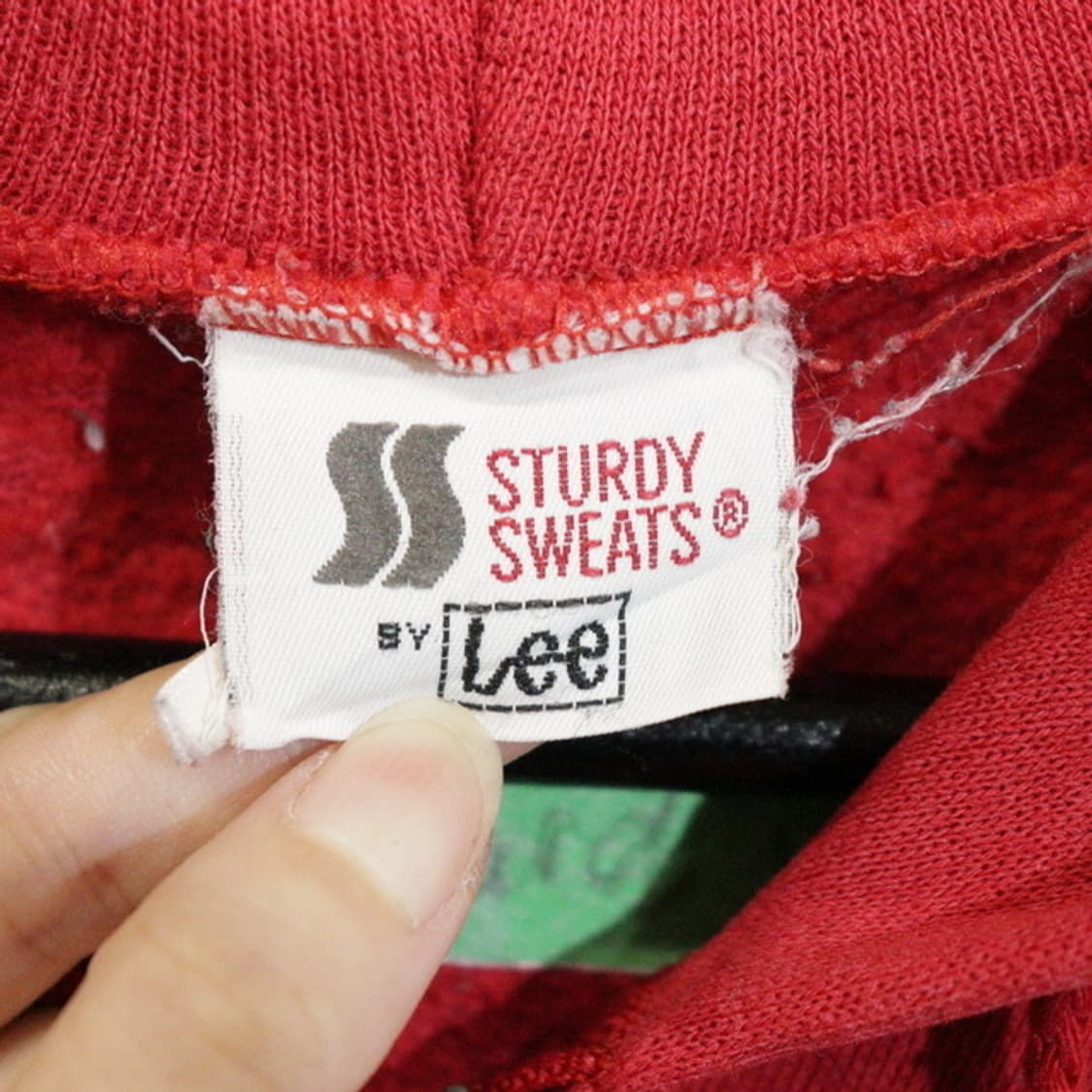 [XL] 80s Lee 빈티지 레드 후드집업 상품이미지3