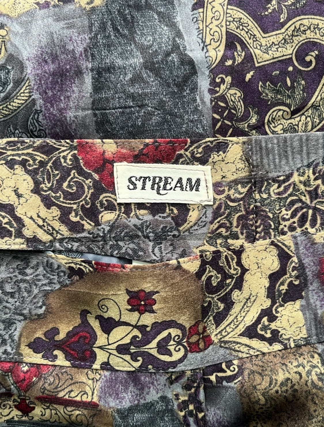 STREAM 오리엔탈 믹스 패턴 버튼 스커트 상품이미지5