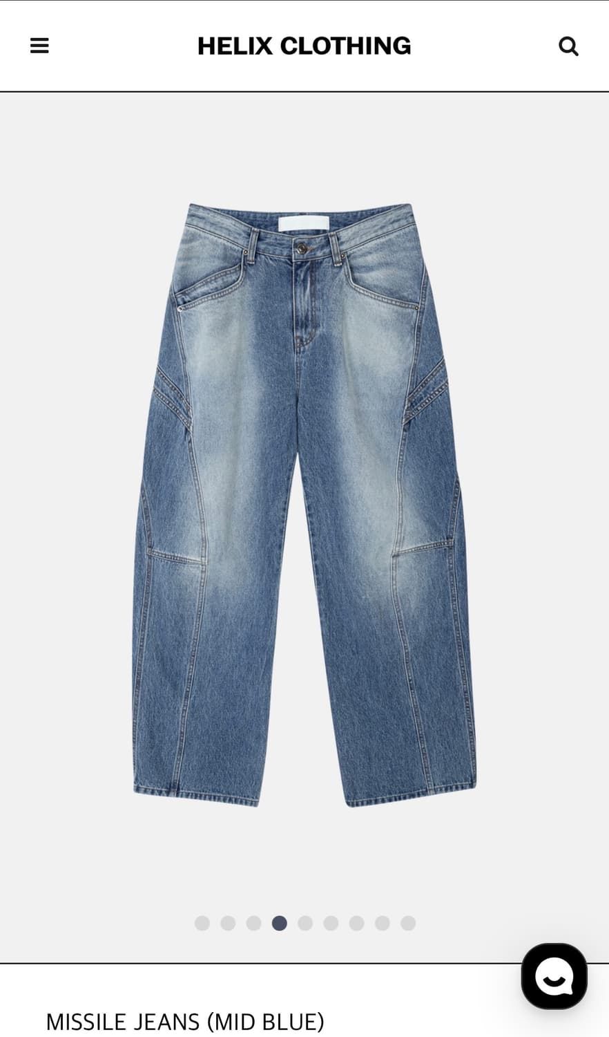 헬릭스클로딩 MISSILE JEANS (MID BLUE) S 상품이미지1