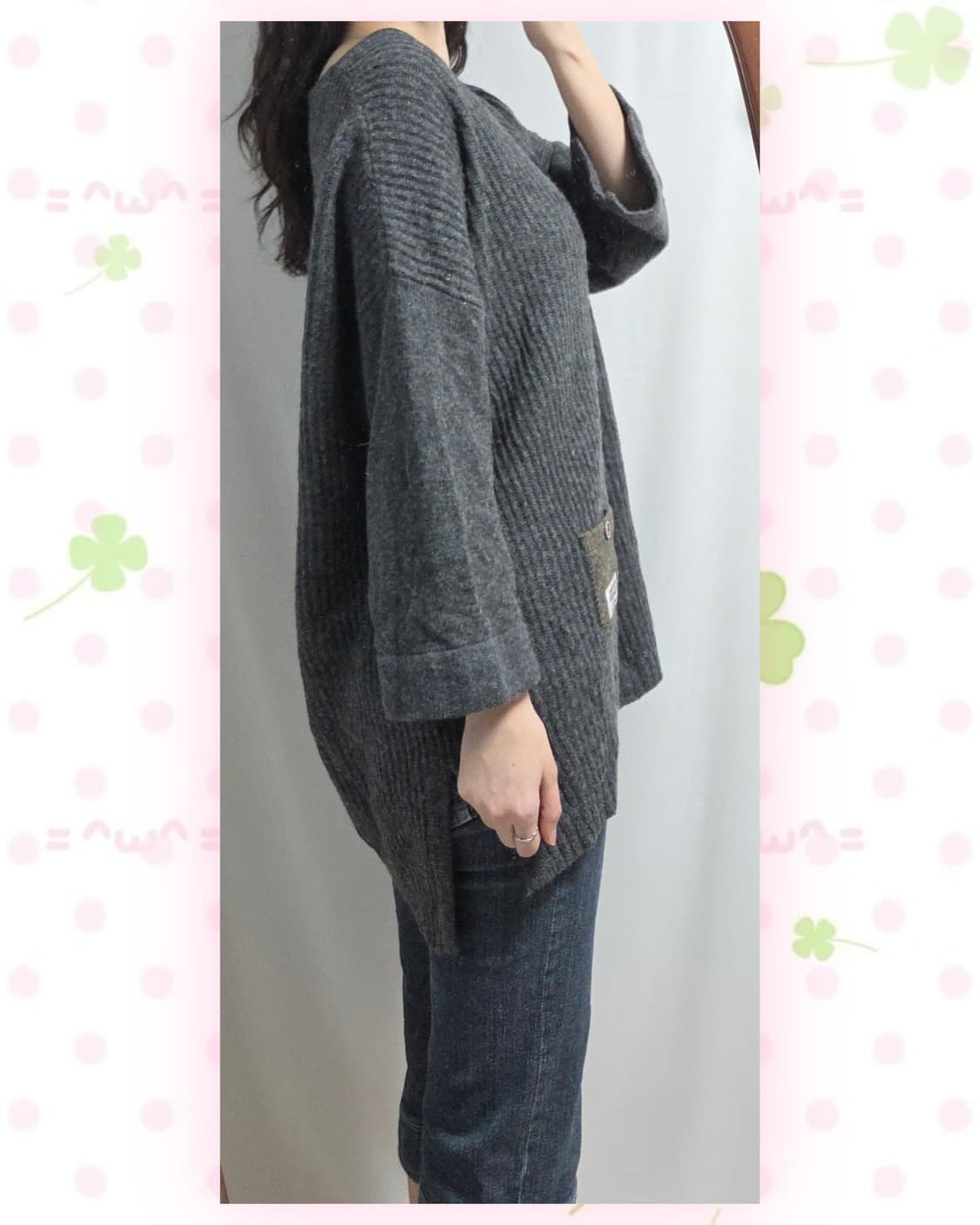 차콜 모리 포켓 니트 원피스 상품이미지2