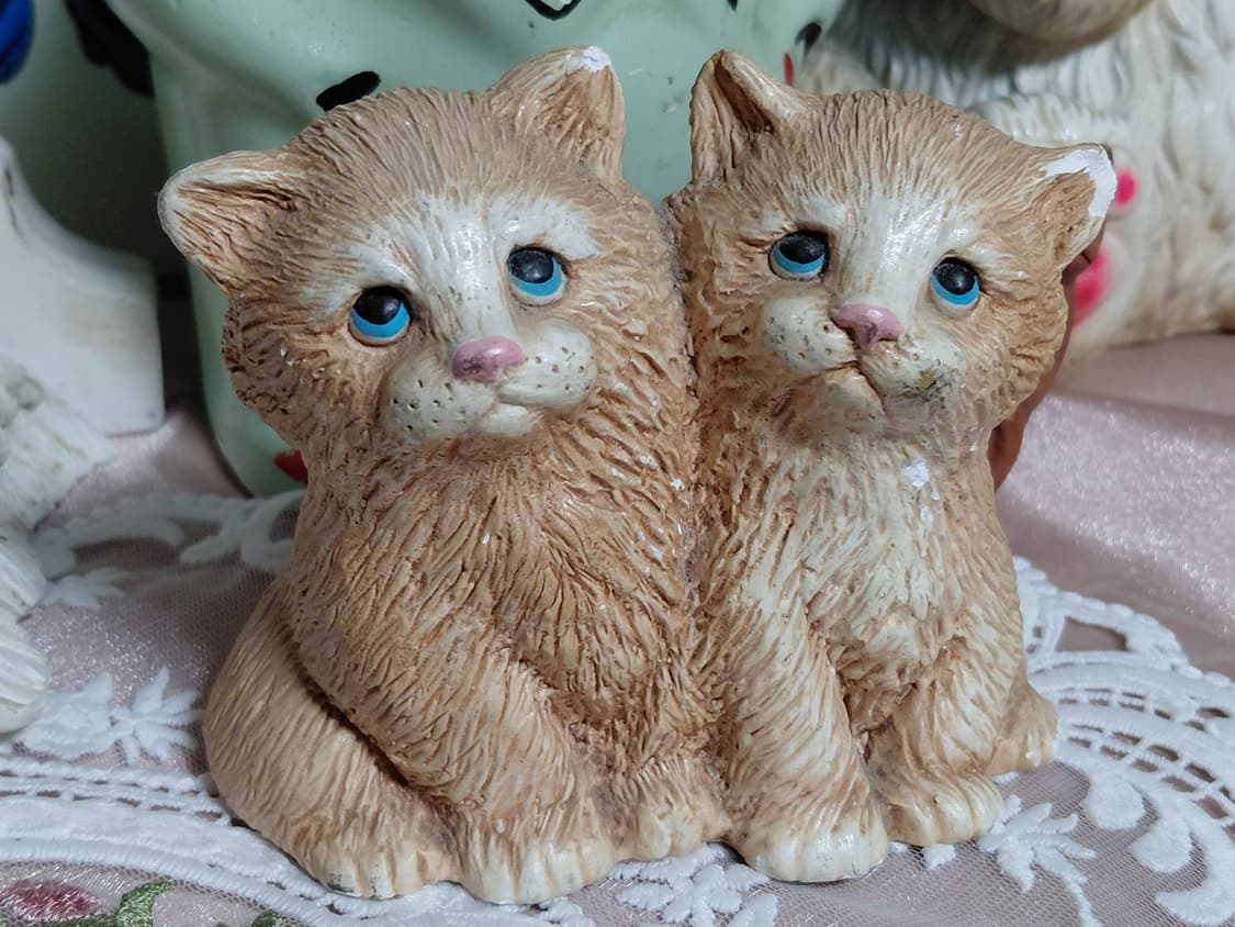 Vintage)영국 빈티지 고양이 장식 인형 상품이미지2