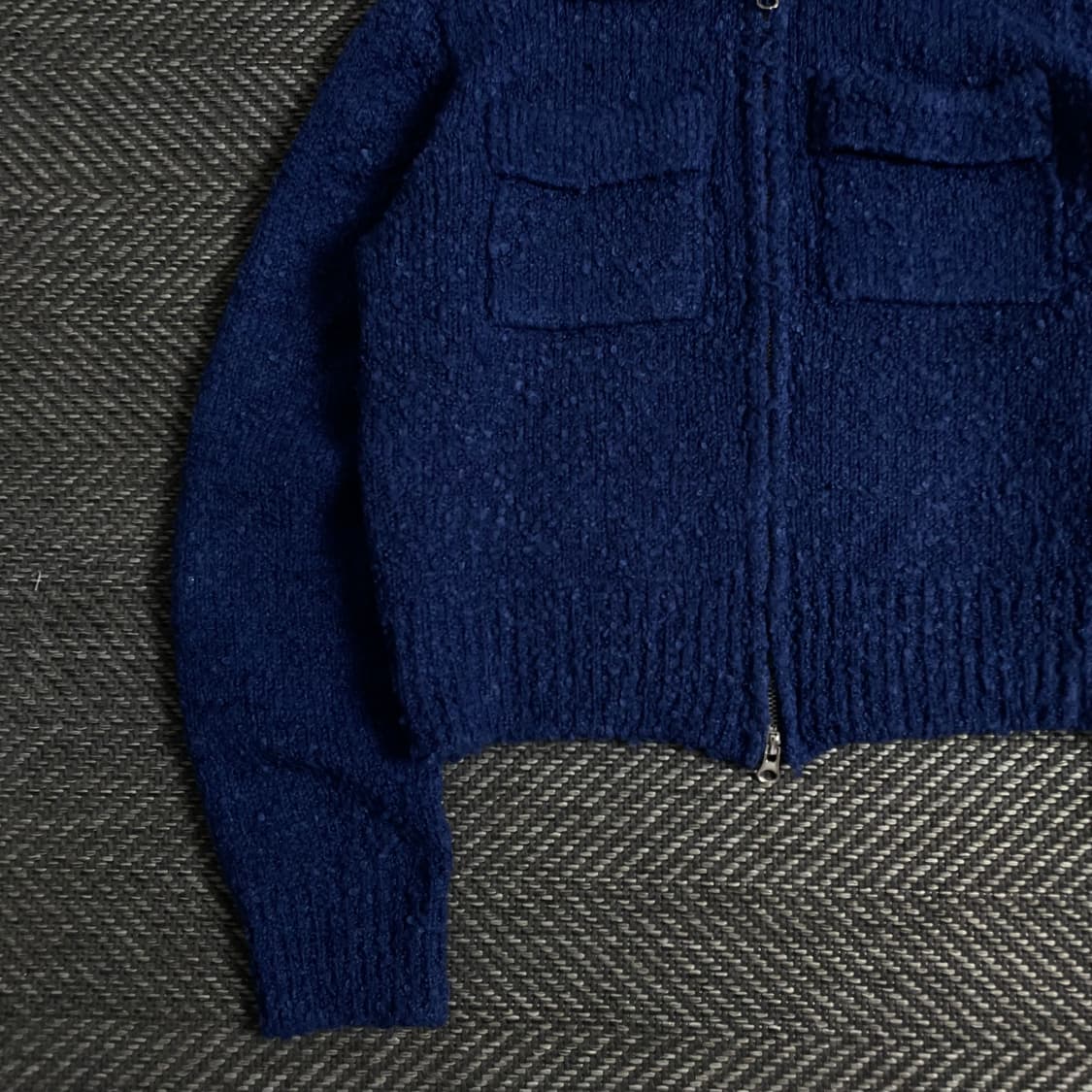 빈티지 부클 니트 가디건 집업y 3667 상품이미지4