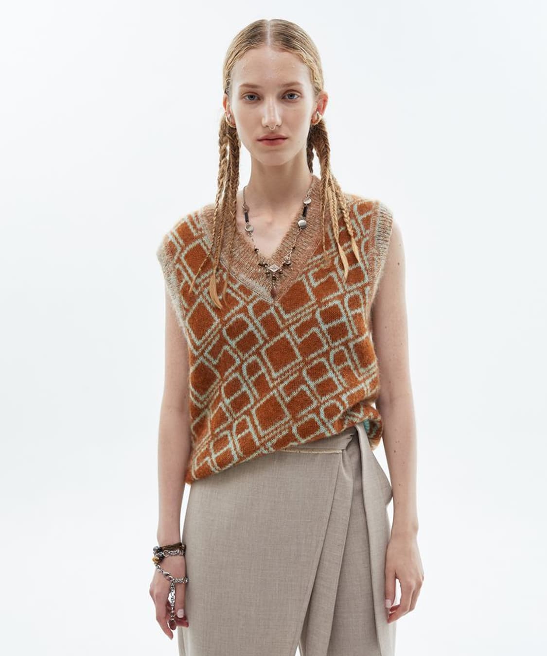 앤더슨벨 모헤어 니트 베스트 / 여성 조끼/ 여성 베스트  상품이미지1