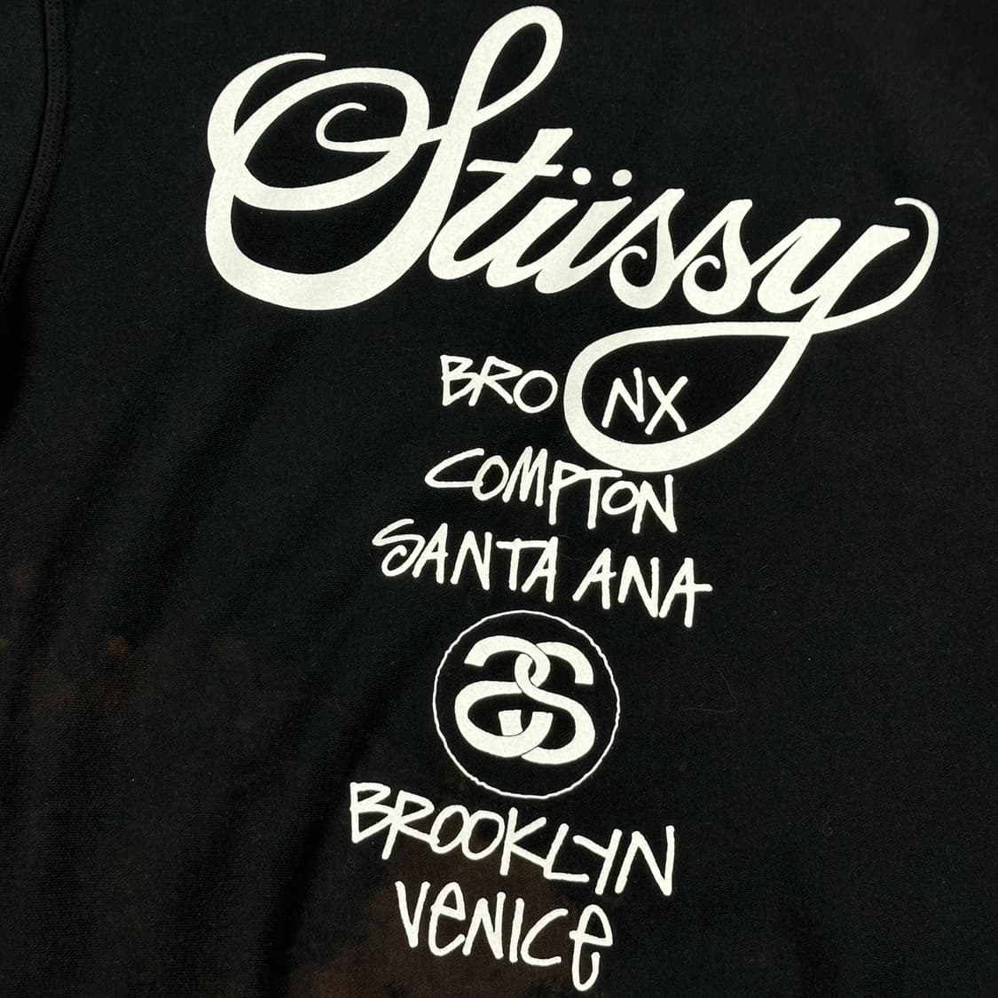 스투시 월드투어 타이다이 블랙 맨투맨 (M) 상품이미지5