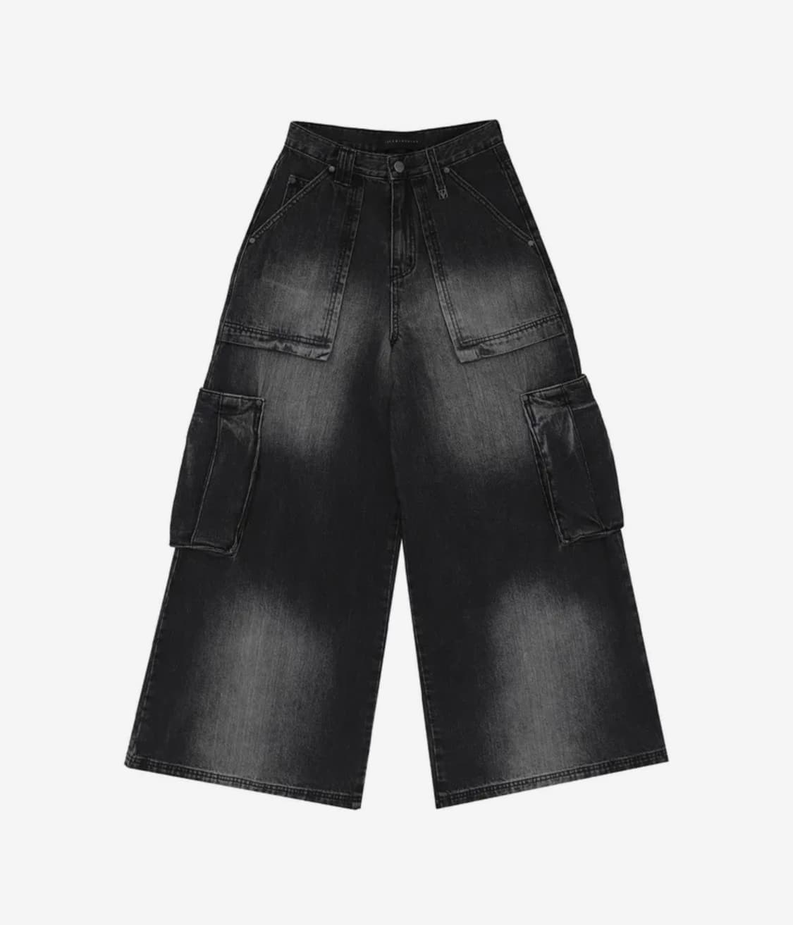 트리밍버드 데님 카고 바지 블랙 상품이미지4