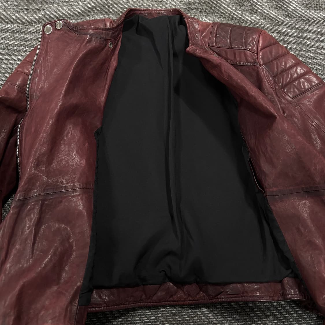 발망 스타일 바이커 램스킨 버건디 상품이미지10
