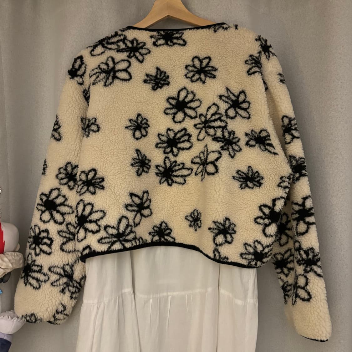 모리걸 빈티지 플라워 양털 아우터 상품이미지4