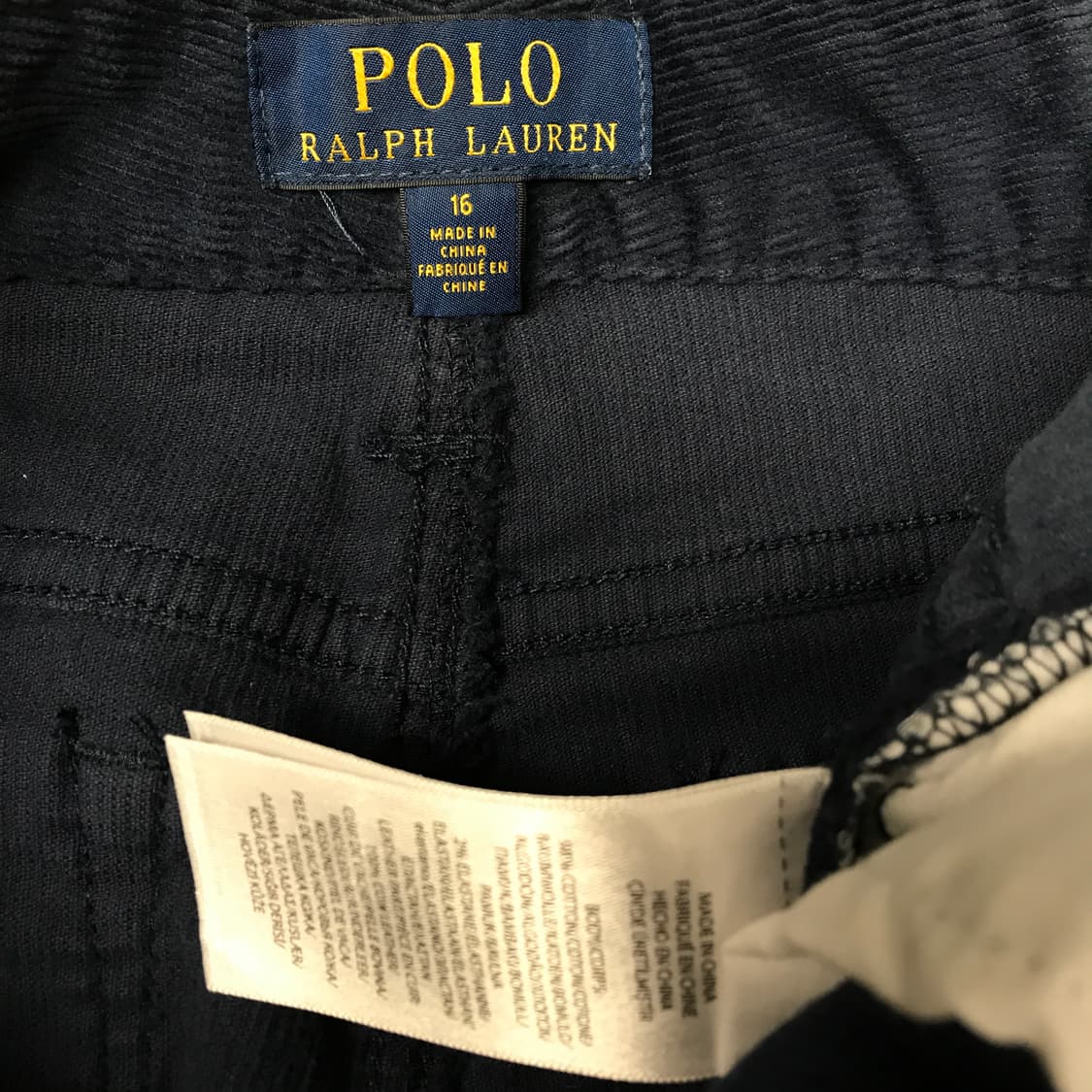 폴로 랄프로렌 코듀로이 팬츠 네이비 16(W) 상품이미지8