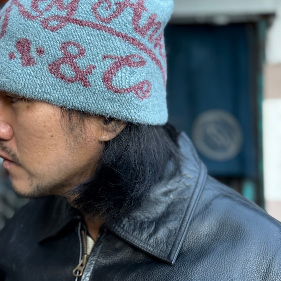 키앙크 알파카 울 블랜드 비니 [아쿠아블루/베이지] 상품이미지8