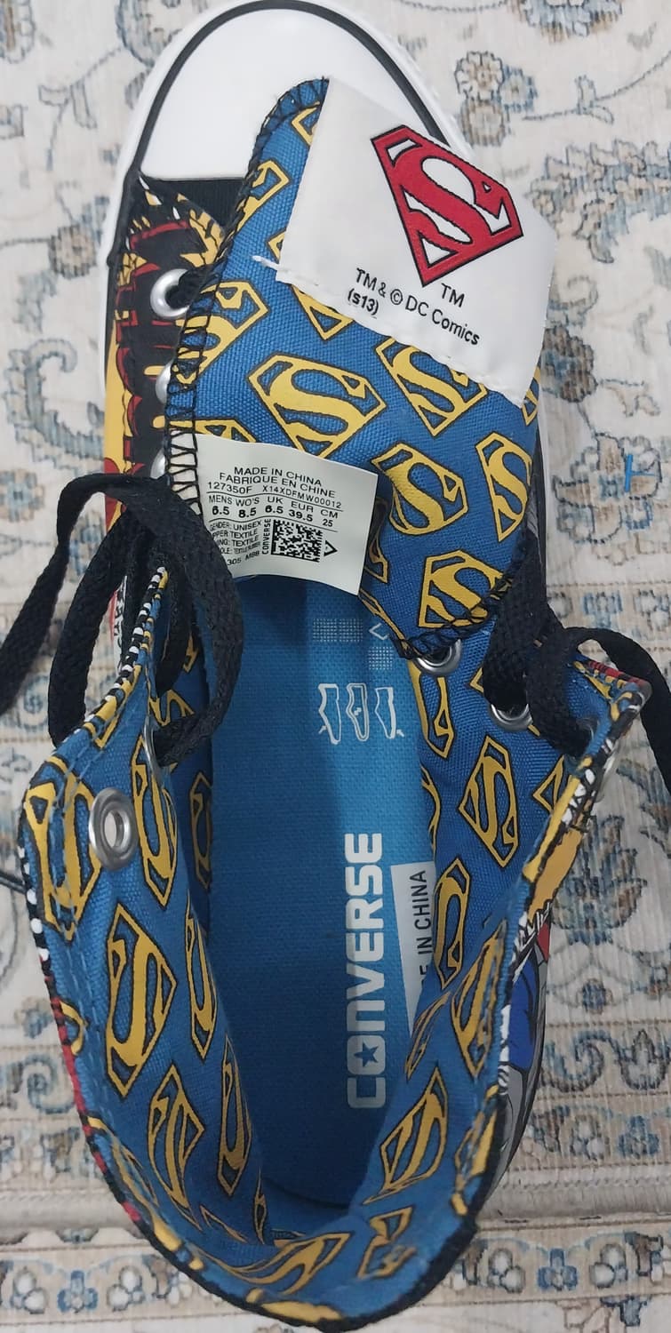 컨버스 X DC 코믹스 슈퍼맨 척 테일러 올스타 250mm 상품이미지8