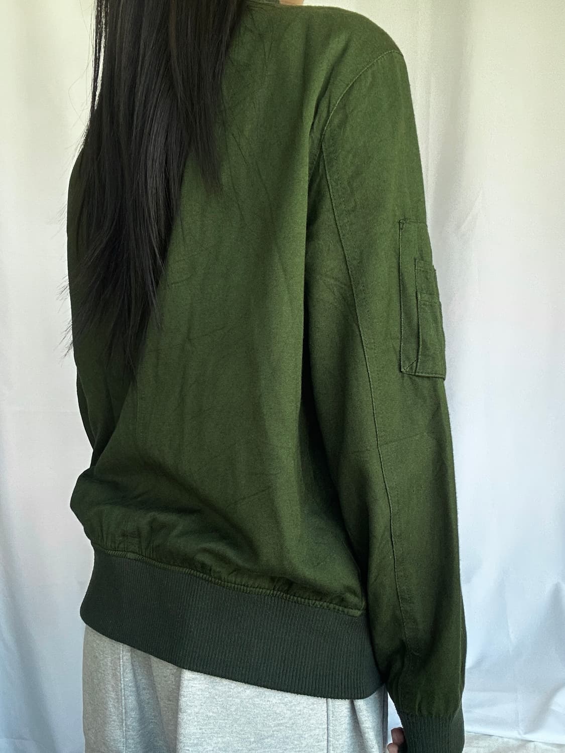 빈티지 카키 블루종 점퍼 상품이미지3