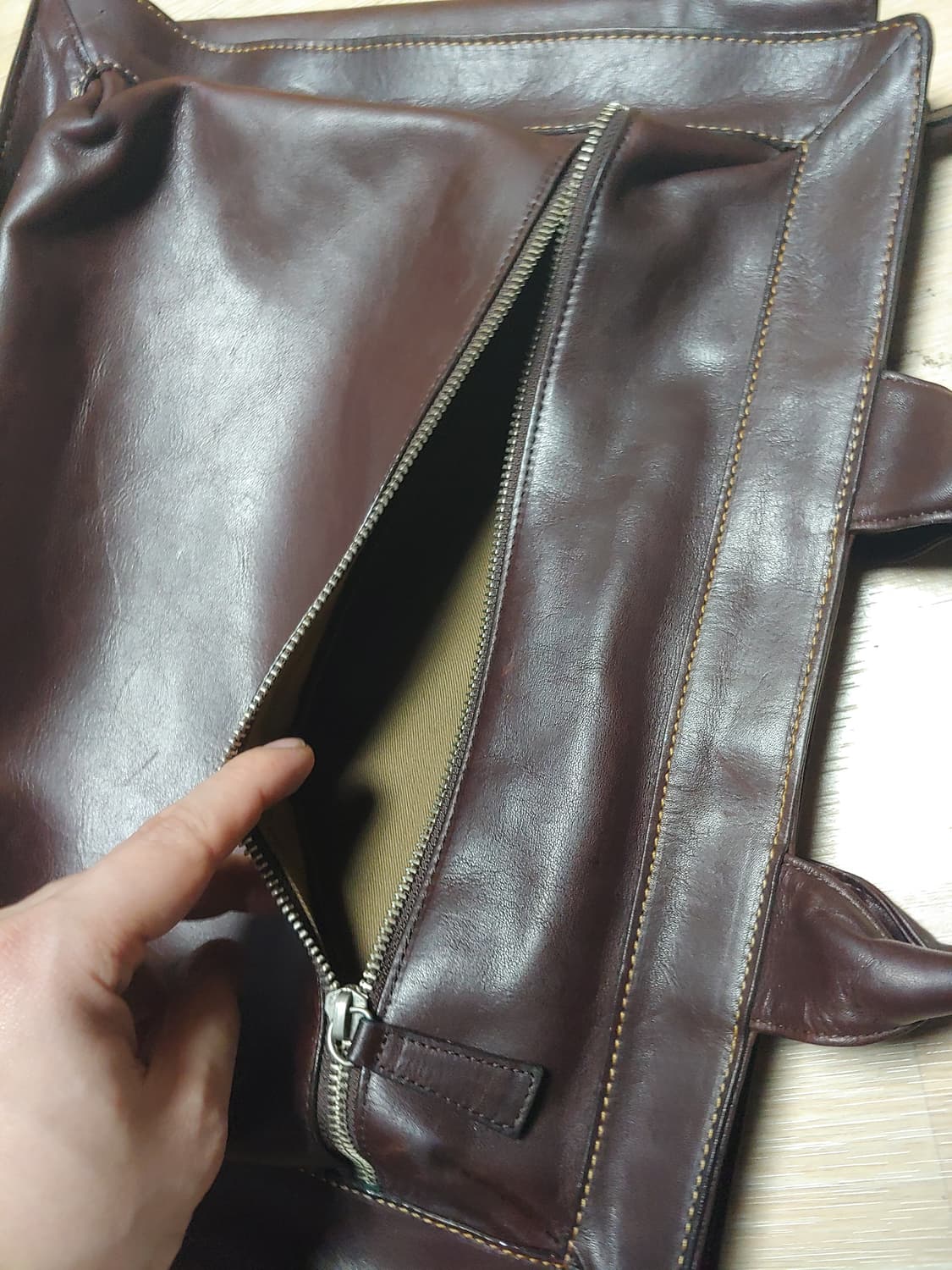 초콜렛 브라운 dakota 일본 가죽 서류가방 상품이미지3