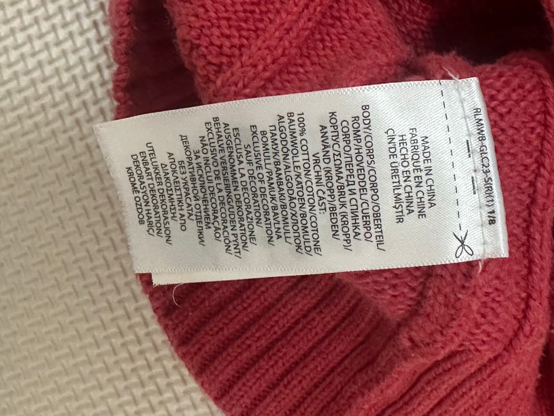 폴로 케이블 니트 L(100-105) 상품이미지3