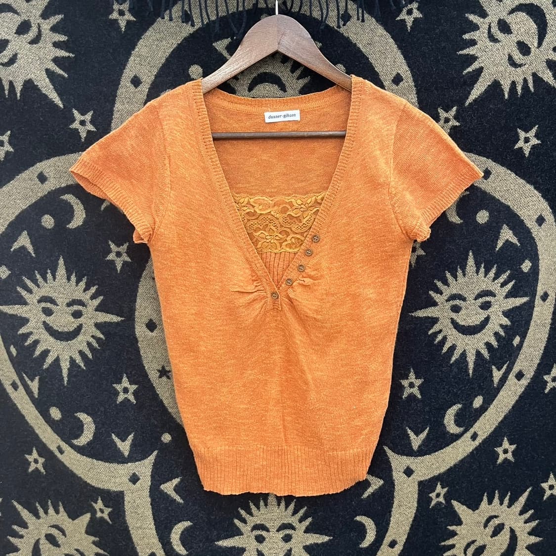 빈티지 레트로 페미닌 레이스 란제리코어 슬림핏 반팔티 K0051 상품이미지3