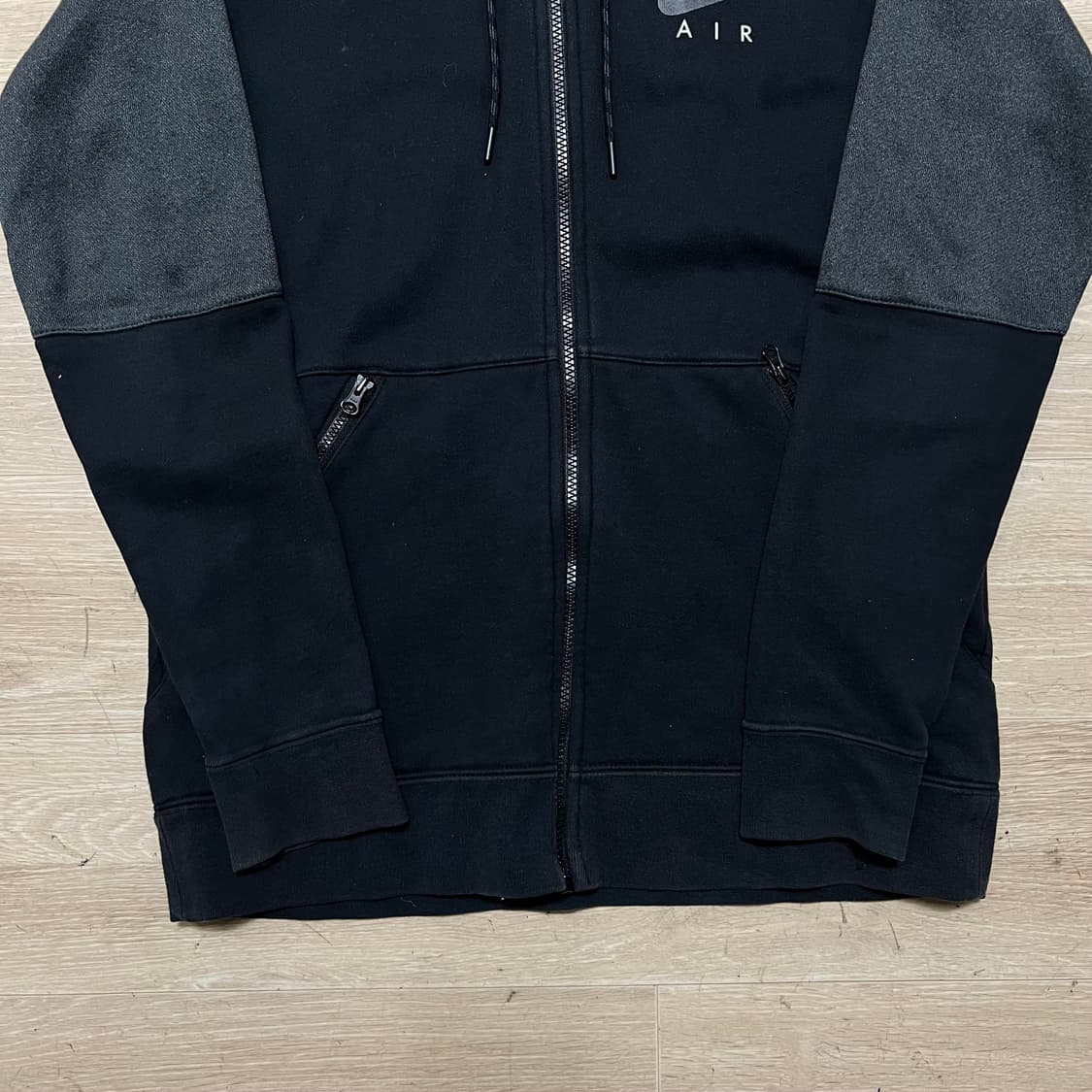 나이키 에어 스우시 로고 배색 후드집업 [블랙] M/95 상품이미지3