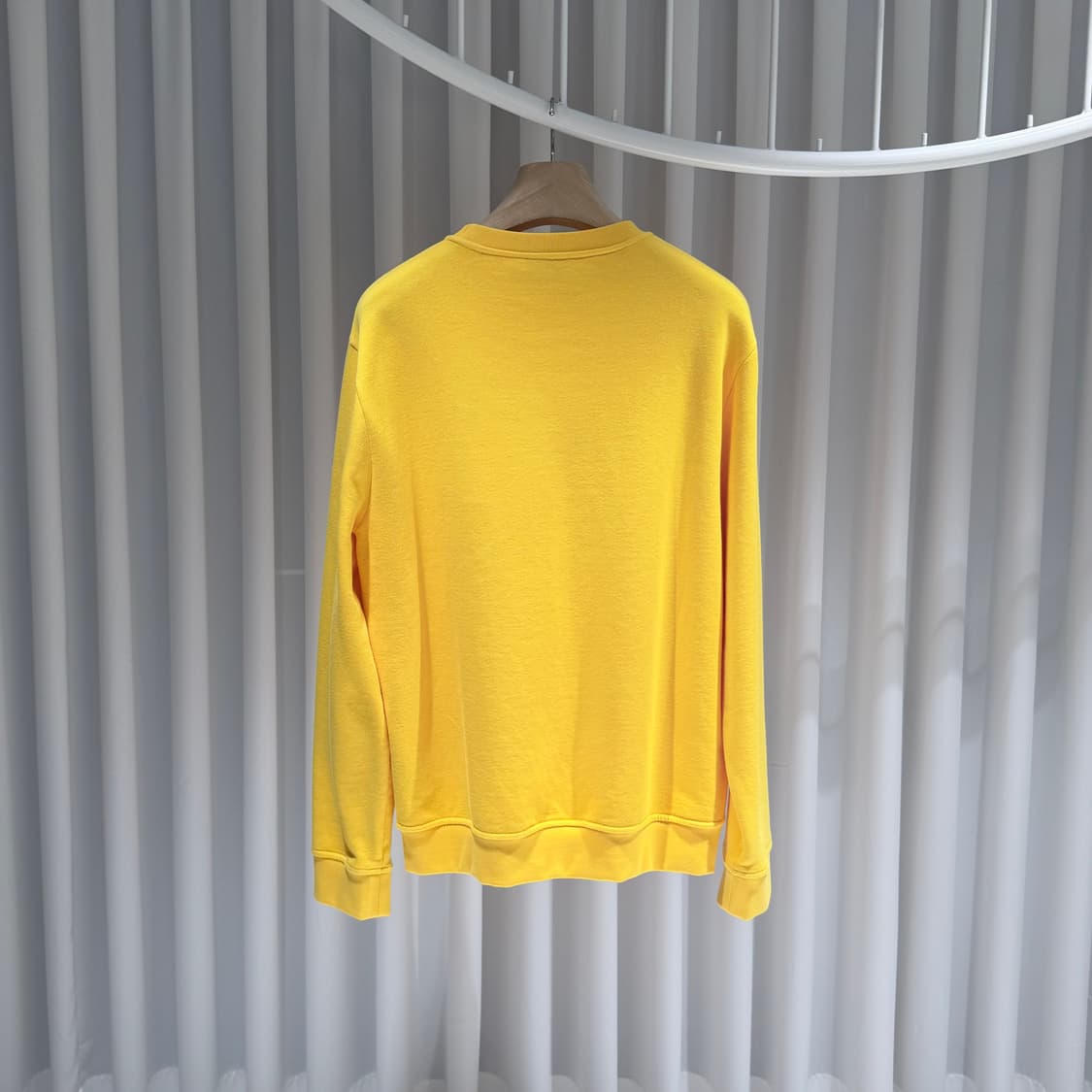 (A+/L) / 에르메스 홀스 레더 가죽 패치 스웨트셔츠 맨투맨 옐로우 상품이미지5