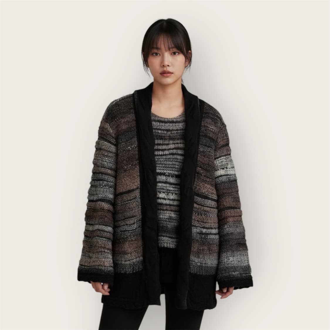 .3/ 이세이미야케 08AW Heart 브러시드 니트 가디건 상품이미지1
