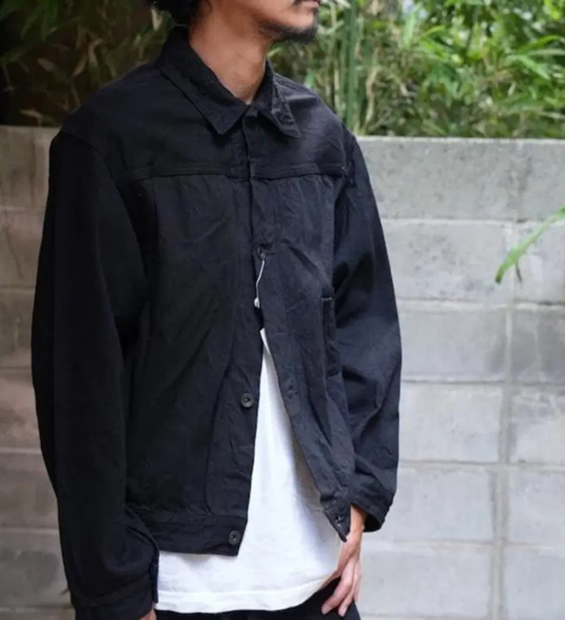 [4] 코모리 25ss 데님 자켓 블랙 상품이미지2