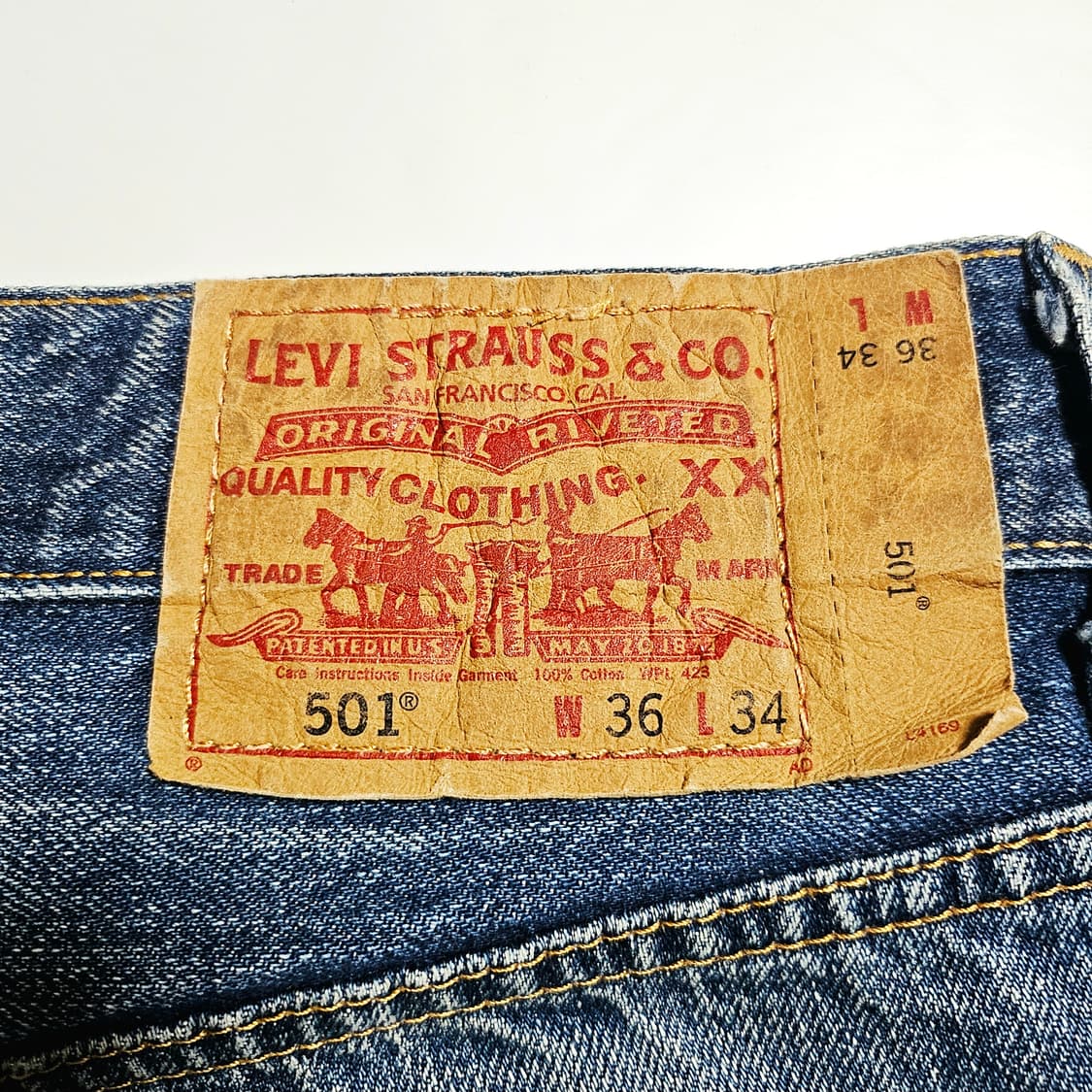 [36X34][리바이스]00's 501®오리지날 스트레이트 굿페이드 데님 상품이미지7