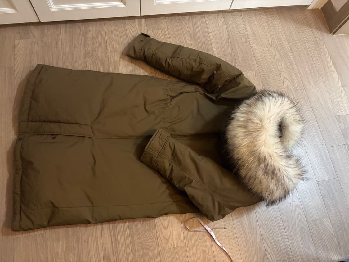 새상품급 코오롱 하이라인 구스다운 야상 롱패딩 85(90가능) 상품이미지4