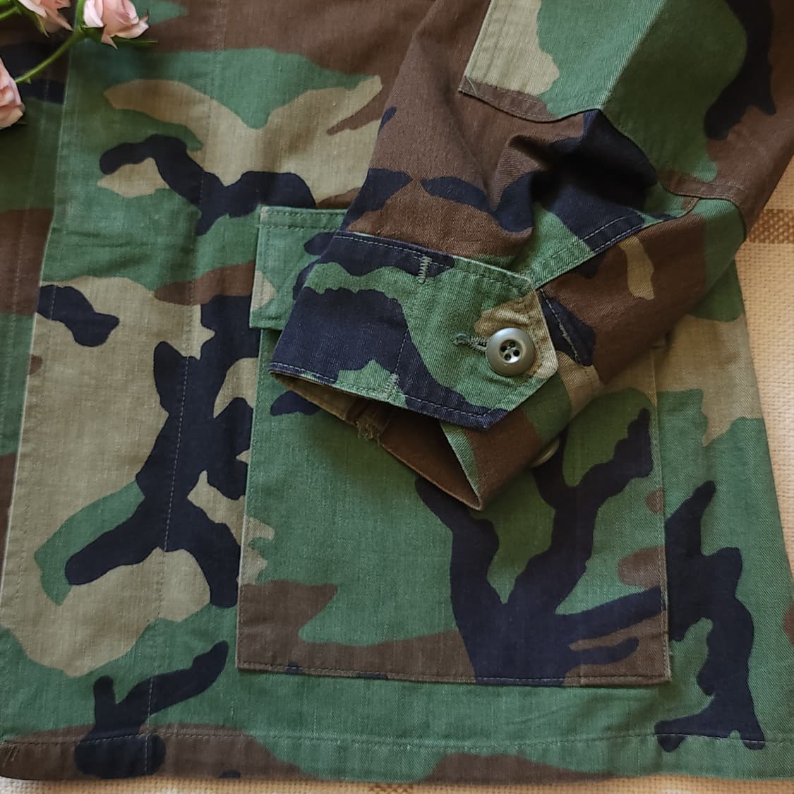 90 년대 미군 오리지널 카모 셔츠자켓 BDU 미디움 레귤러 상품이미지8