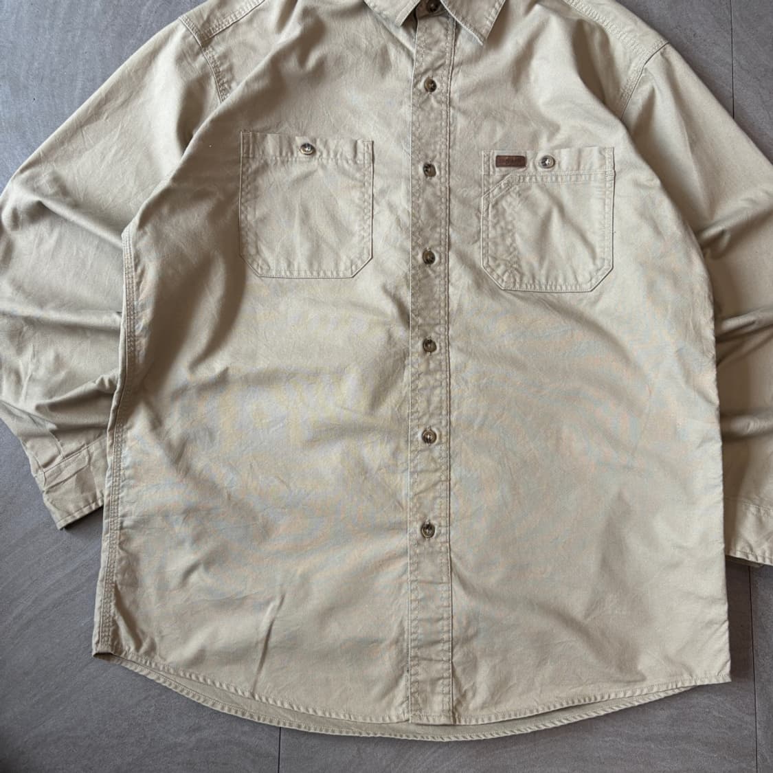 칼하트 오리지널 베이지 긴팔 워크 셔츠 상품이미지4