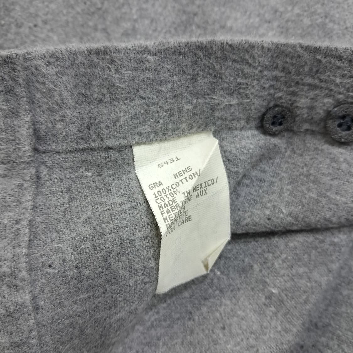 CL369 M 울리치 90s 멕시코판 가죽패치 플란넬 그레이 셔츠 남방 상품이미지5